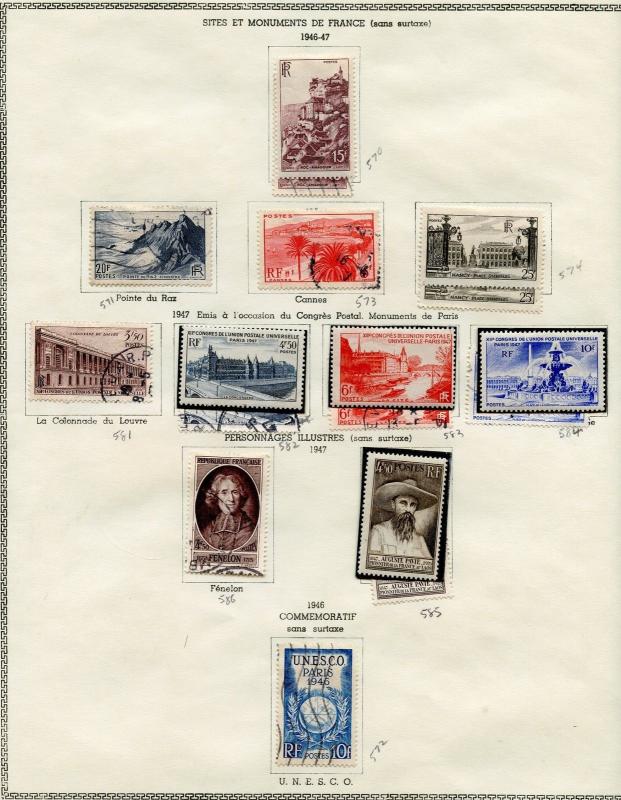 FRANCE LOT V  OF MINT & USED STAMPS AS SHOWN 