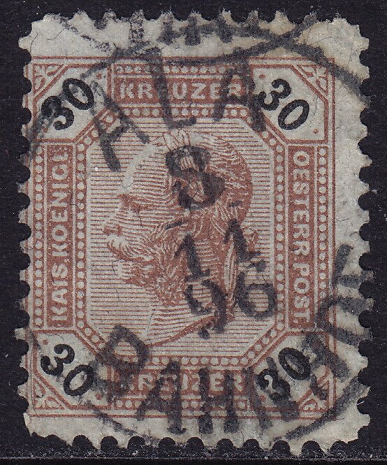 Austria - 1891 - Scott #68 - used - ALA BAHNHOF pmk Italy