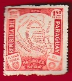 PARAGUAY SCOTT#324 1935 1.5p MAP OF THE GRAN CHACO - MNH