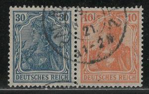 Germany Scott # 123, 119, used, se-tenant, Mi# W15