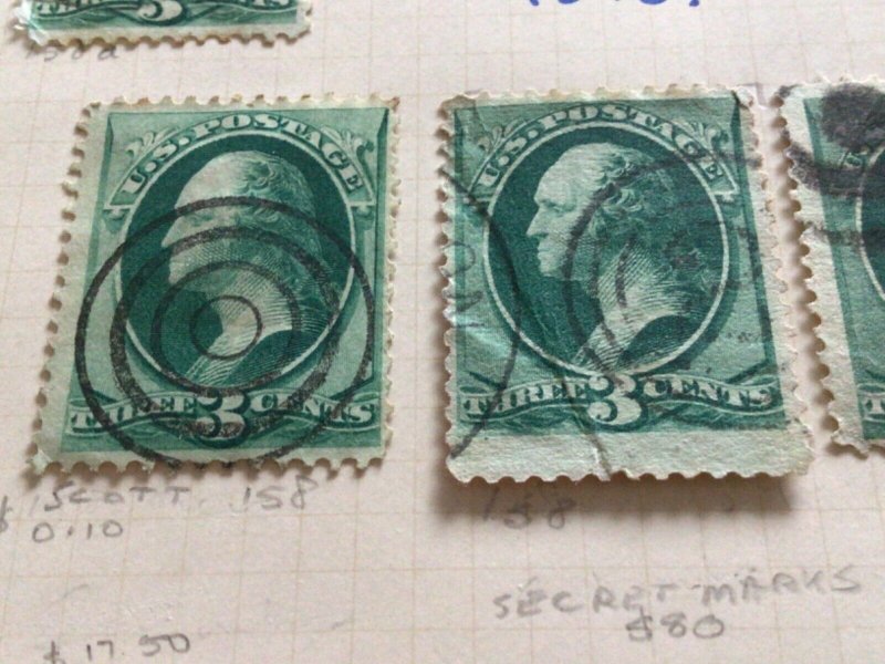 United States Benjamin Franklin & George Washington 13 stamps A11580