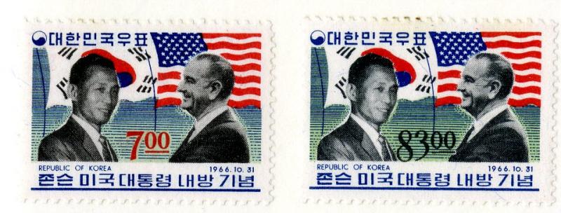 KOREA 544-5 MNH SCV $16.40