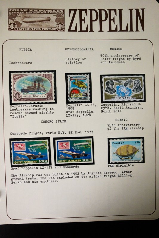 Worldwide All Mint Graf Zeppelin Stamp Collection