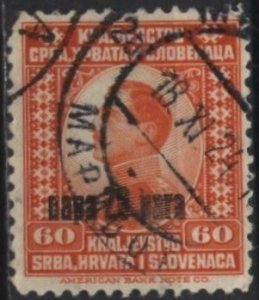 Yugoslavia 27 (used) 20p on 60p King Alexander, ver (1924)