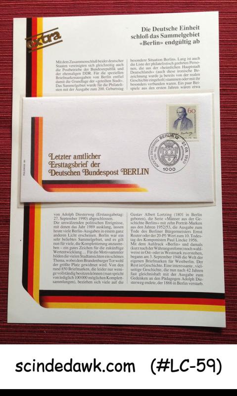 GERMANY - 1990 ADOLPH DIESTERWEG FAMOUS PHILOSOPHER - FDC