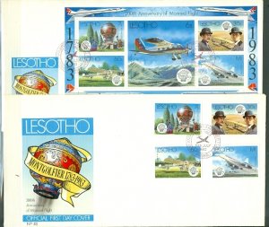 LESOTHO 1978/1983  AIR-AVIATION LOT of (3) NICE  FDC
