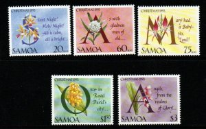 SAMOA SG907/11 1993 CHRISTMAS   MNH