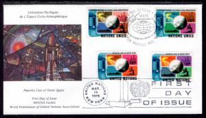 UN New York 256-257 Space Joint Issue WFUNA U/A FDC