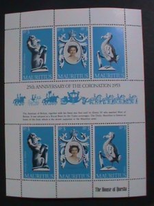 MAURITIUS- 25TH ANNIVERSARY-CORONATION-QUEEN ELIZABETH II -MNH SHEET VF