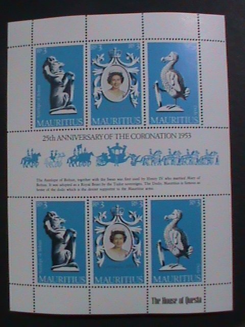 MAURITIUS- 25TH ANNIVERSARY-CORONATION-QUEEN ELIZABETH II -MNH SHEET VF