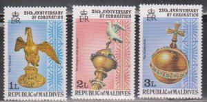 MALDIVES Scott # 743-5 MNH - QEII 25th Anniversary Of Coronation