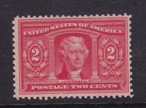 324 VF original gum mint never hinged with nice color cv $ 65 ! see pic !