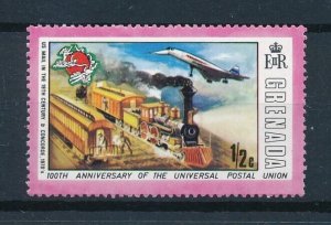 [113493] Grenada 1974 Railway trains Eisenbahn Airplane From set MNH