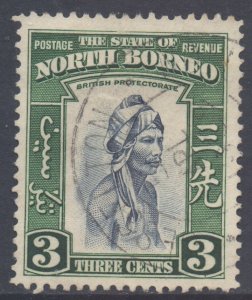 North Borneo Scott 195 - SG305, 1939 Pictorial 3c used