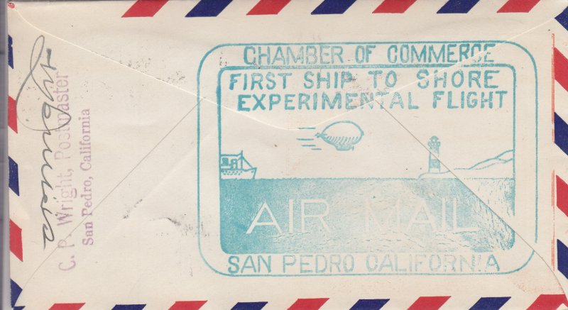 1931, 1st Pacific Coast Ship-Shore Airmail Transfer, San Pedro, CA (S18285)