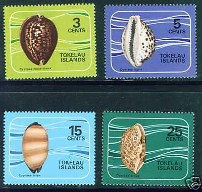 Tokelau Islands Scott 41-4 MNH** shell set CV $7