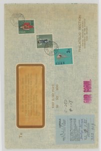 Ryukyu Islands  1967 Official Business Mailer with Customs Form, Mild wear; ECV $15 +