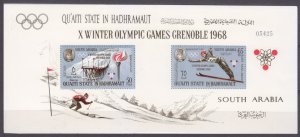 1967 Aden Qu'aiti State in Hadhramaut 129-30/B11 1968 Olympic Games in Grenoble