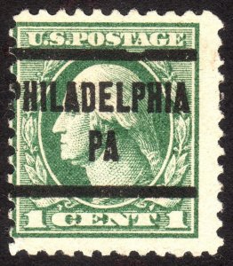 1918, US 1c, Washington, Used, Philadelphia precancel, Sc 525