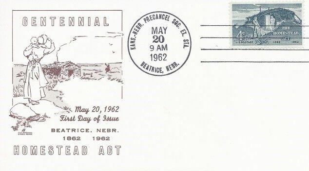 1198 4c HOMESTEAD ACT Etrick U O KSPSE cancel United States