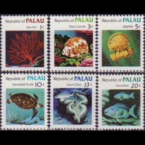 PALAU 1983 - Scott# 9-14 Marine Life 1-20c NH