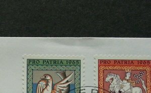 Switzerland Pro Patria 1965 Duck Horse Fishing Boat (stamp FDC) *see scan