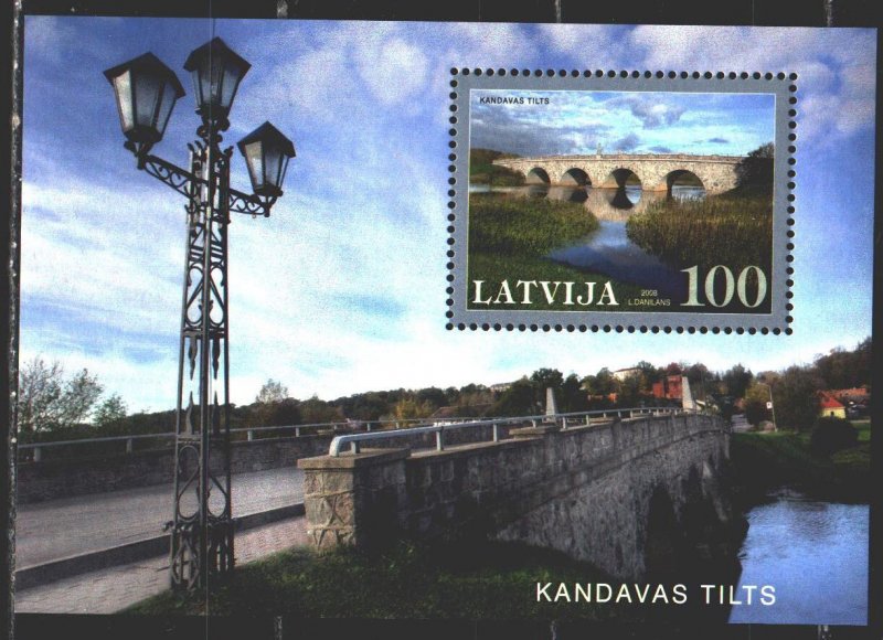 Latvia. 2008. bl 25. Bridges. MNH.