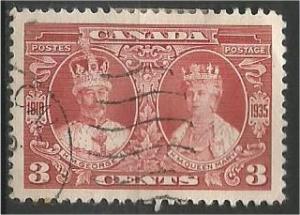 CANADA, 1935, used 3c, King George Scott 213