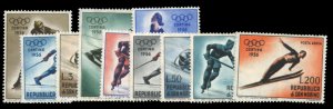San Marino #364-372, C95 Cat$47.50, 1955 Winter Olympics, complete set, never...