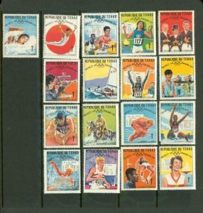 Chad Olympics , 17 stamps