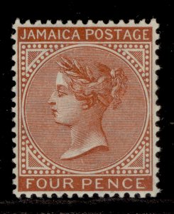 JAMAICA EDVII SG48, 4d red/brown, LH MINT. Cat £75.