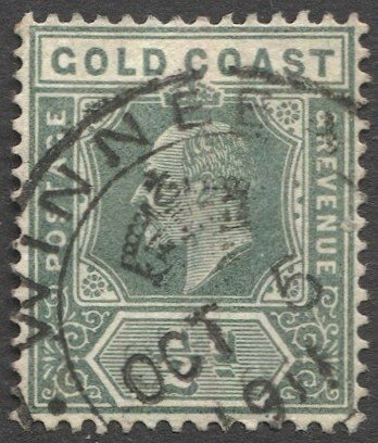 GOLD COAST 1909 Sc 56a, Used 1/2d KE with WINNEBAH 1911 cancel