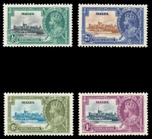 Malta 1935 KGV Silver Jubilee set complete MNH. SG 210-213. Sc 184-187.