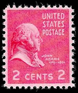 # 806 MINT NEVER HINGED JOHN ADAMS