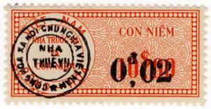 (I.B) Vietnam Revenue : Duty Stamp 0$02 on $10 OP