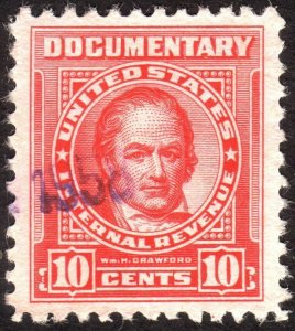 1954, US 10c, Documentary, Used, XF/Sup, Sc R660