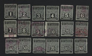 United States USED Scott Number PN1-PN18 POSTAL NOTES COMPLETE  VF   - BARNEYS