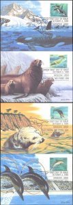 #2508-11 Sea Creatures Maxi FDC Set