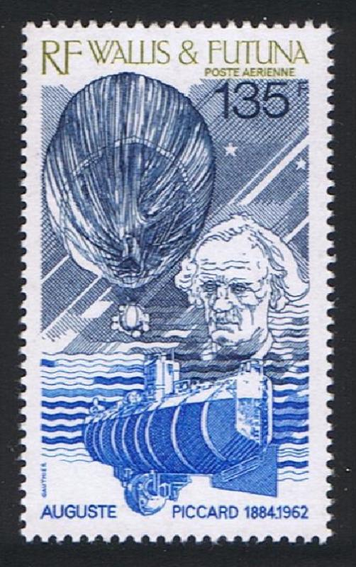 Wallis and Futuna August Piccard Physicist Submarine Hot Air Balloon 1987