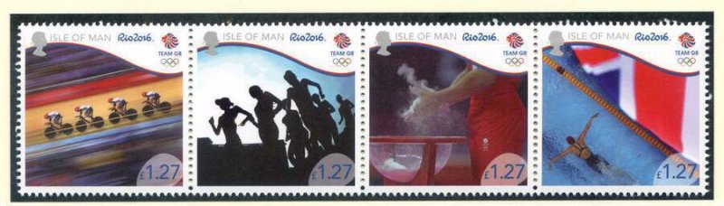 2016 Isle of Man Olympic Games Set SG2114/2117 Unmounted Mint
