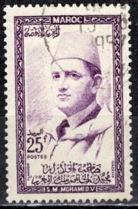 Morocco 1957: Sc. # 4; Used Single Stamp