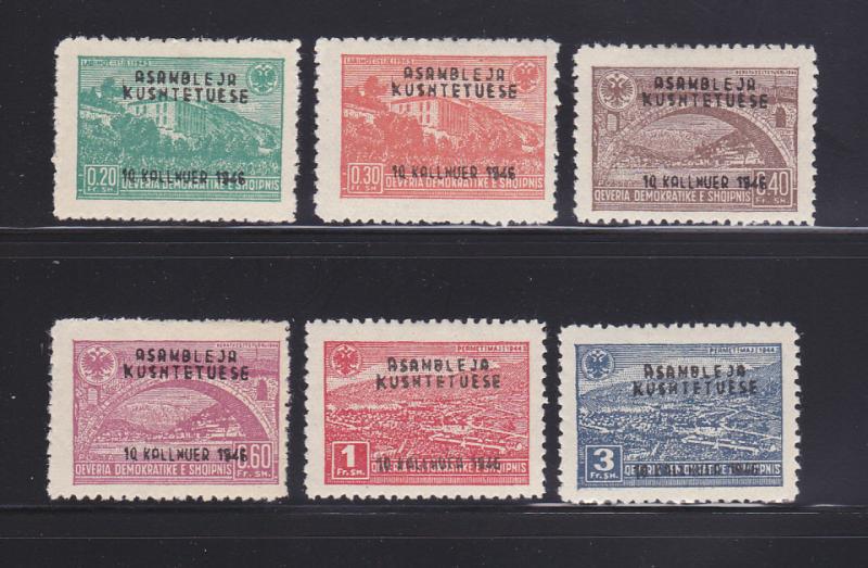 Albania 367-372 Set MHR Overprints