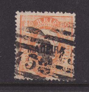 Madeira Sc 26 used 1872 80r orange King Luiz F-VF