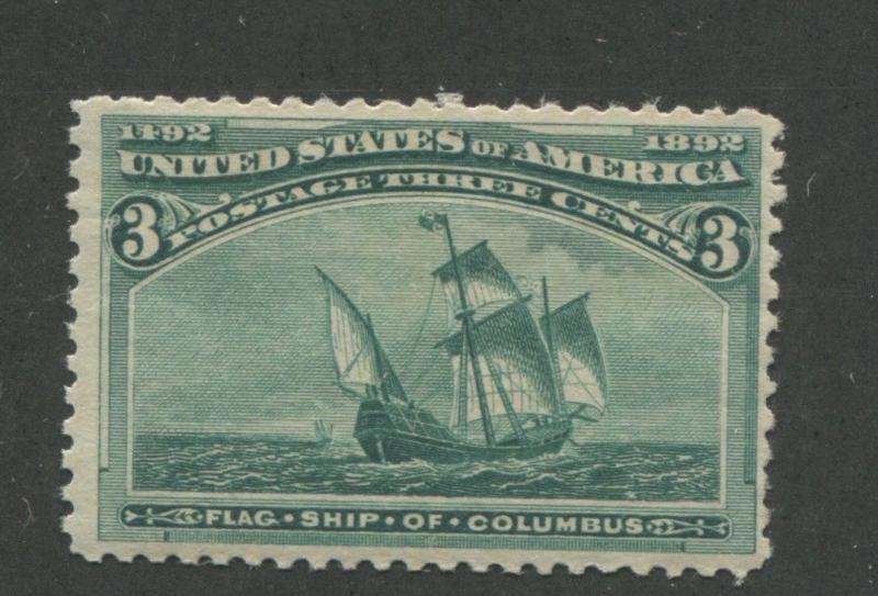 1893 US Stamp #232 3c Mint Never Hinged F/VF Catalogue Value $130