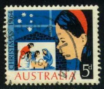 Australia #384 Christmas, used (0.25)