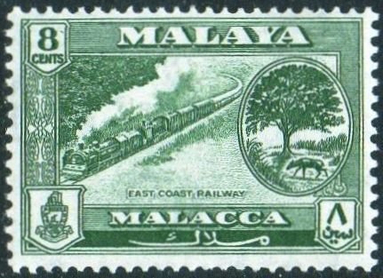 Malacca 1960 8c East Coast Railway MH