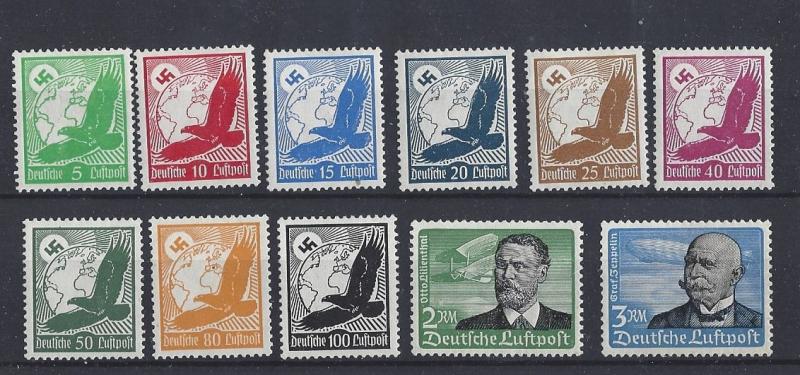 Germany, C46-C56. Various Designs Singles, **Hinged**