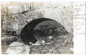 Beaver Brook, High Bridge, New Jersey RPPC Real Photo, Mailed 1906, Stone Bridge