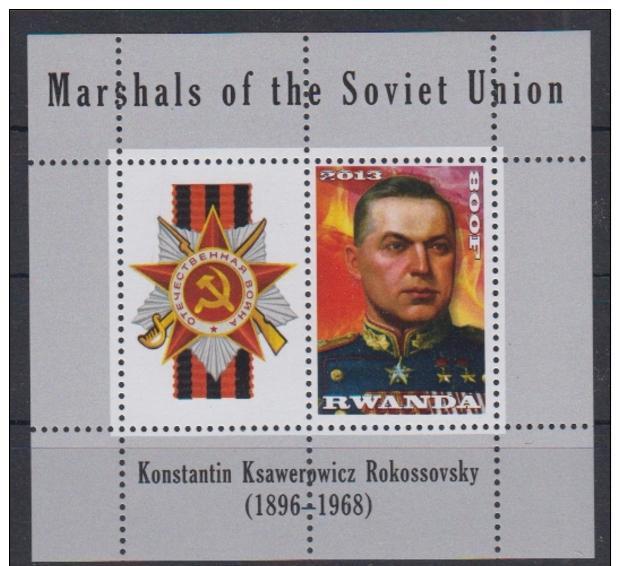 RWANDA SHEET MARSHALS SOVIET UNION A4