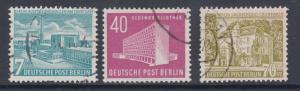 Berlin Sc 9N108-9N110 used 1954 Expo Halls cplt, F-VF